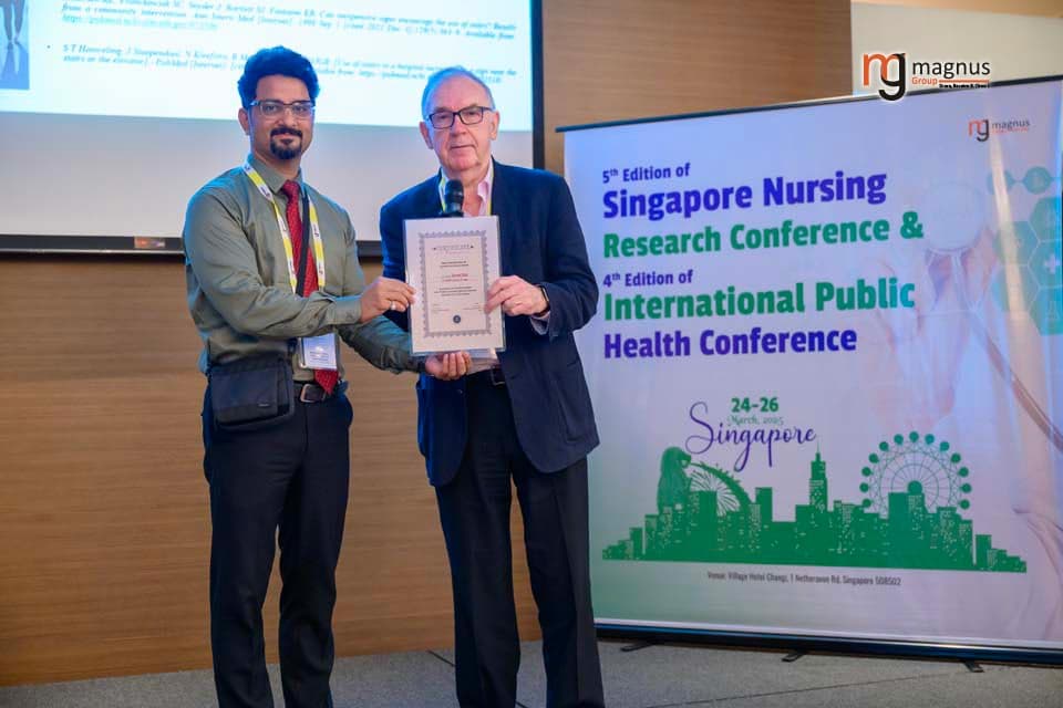 David John Wortley Felicitating Sumeet Dixit